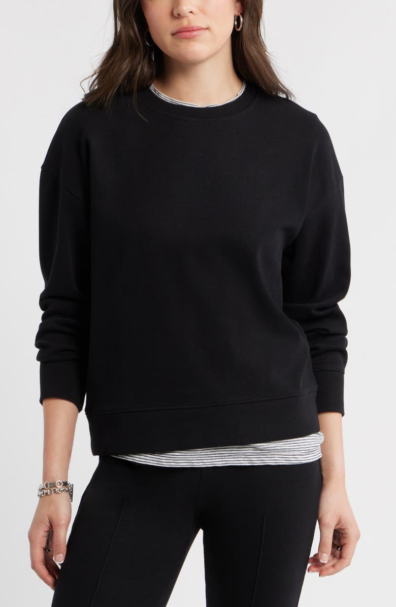Caslon<sup>®</sup> Stripe Pullover Sweatshirt, Main, color,