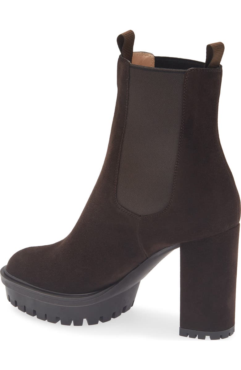 Gianvito Rossi Lug Sole Chelsea Boot, Alternate, color, Moka