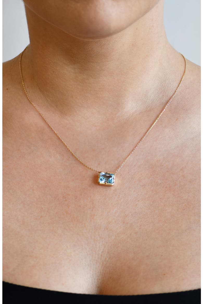 Cléo Daniela Blue Topaz Pendant Necklace, Alternate, color, BLUE