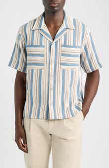 Celeste Stripe Camp Shirt