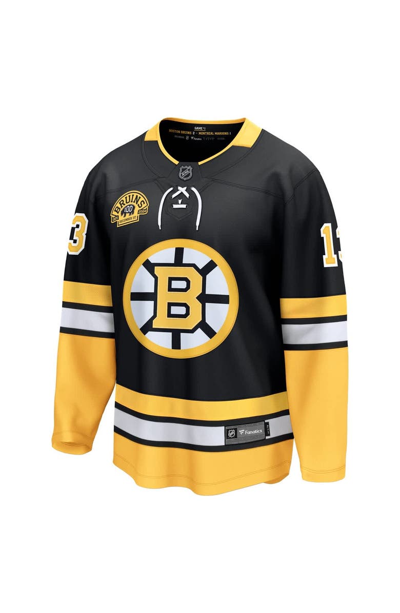 FANATICS Men's Fanatics Charlie Coyle Black Boston Bruins 100th Anniversary Premier Breakaway Player Jersey, Alternate, color, 