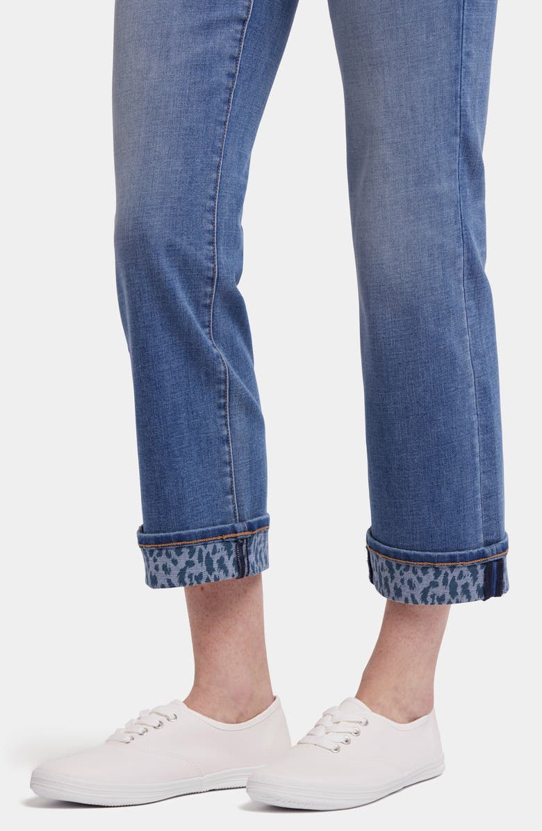 NYDJ Marilyn High Waist Printed Cuff Ankle Jeans, Alternate, color, Barcelona Breeze