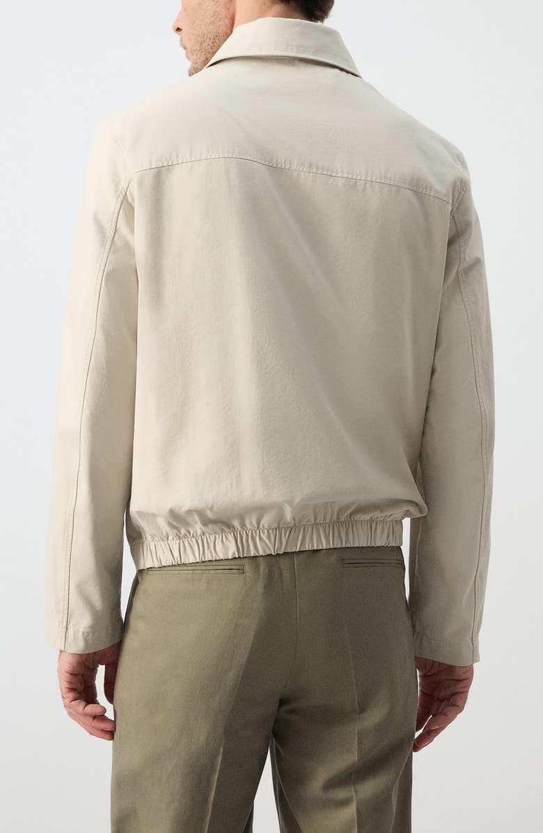 MANGO Cotton Blend Jacket, Alternate, color, Beige