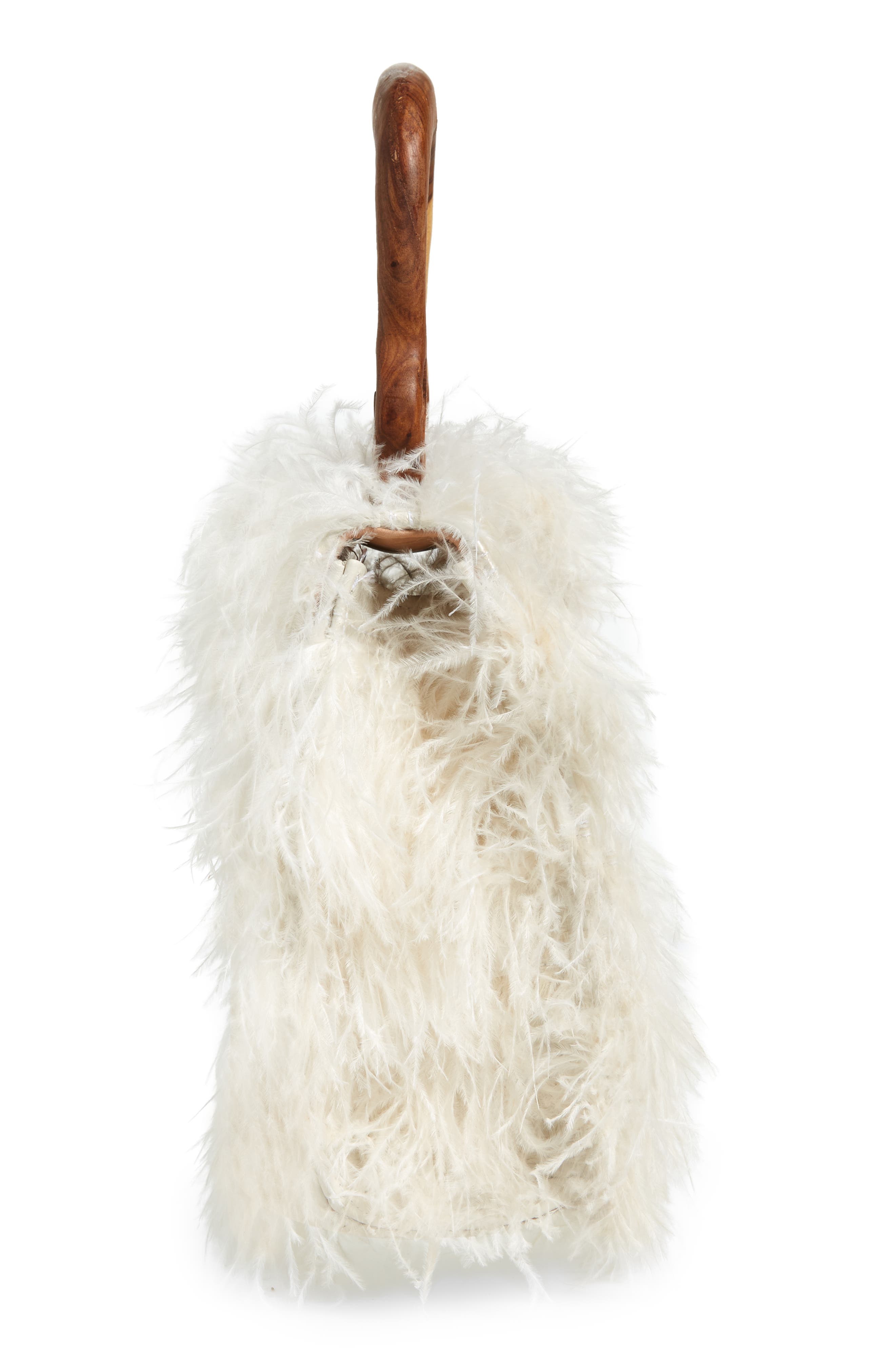 Nile Feather Handbag, Alternate, color, IVORY FEATHER