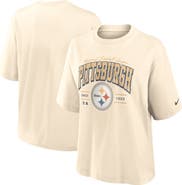 Nike Women's Nike Cream Pittsburgh Steelers Vintage Mod Boxy T-Shirt