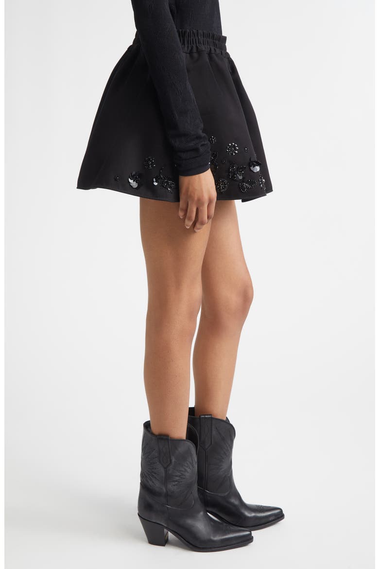 Journey Sequin Miniskirt, Alternate, color, BLACK