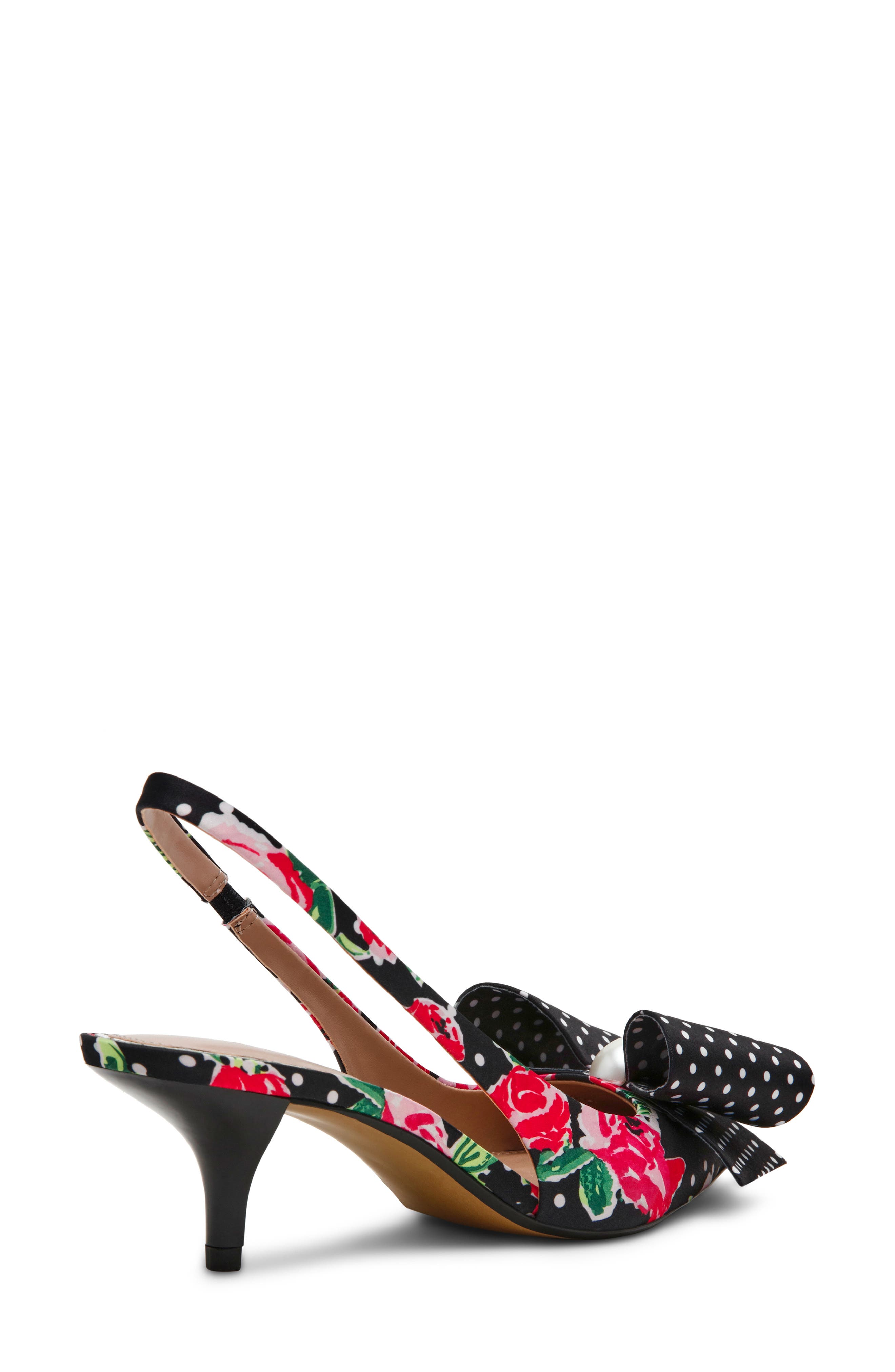 Claira Pointed Toe Slingback Pump, Alternate, color, ROSE DOT FLORAL
