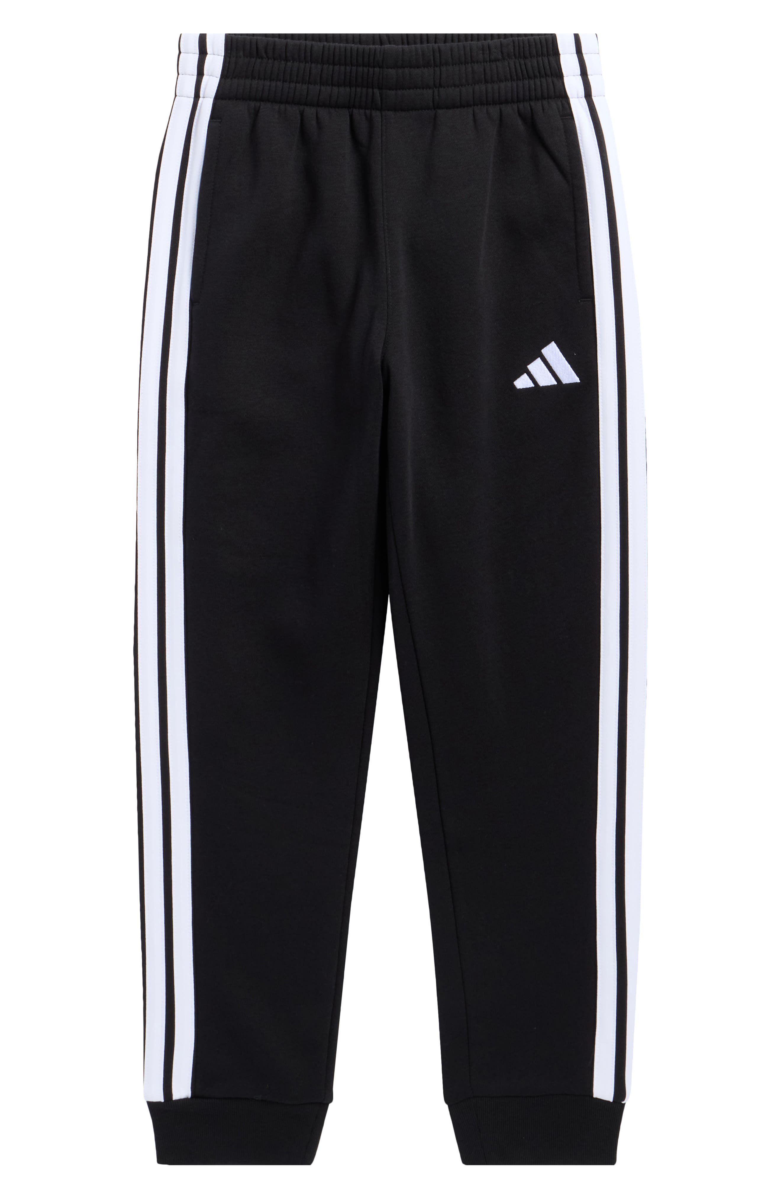adidas Kids' 3-Stripe Cotton Blend Joggers
