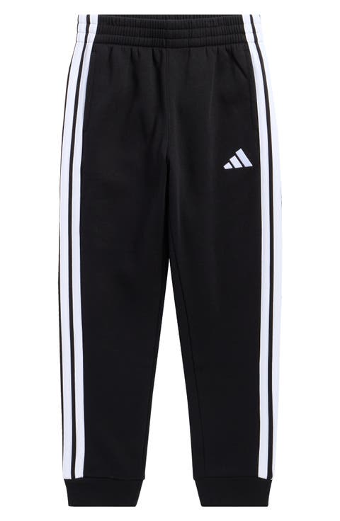 Kids' 3-Stripe Cotton Blend Joggers (Big Kid)