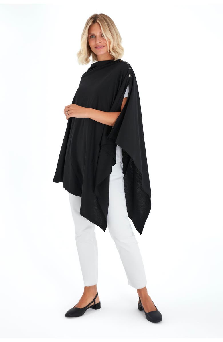 Accouchée Four in One Multipurpose Supreme Cotton Cape, Alternate, color, Black