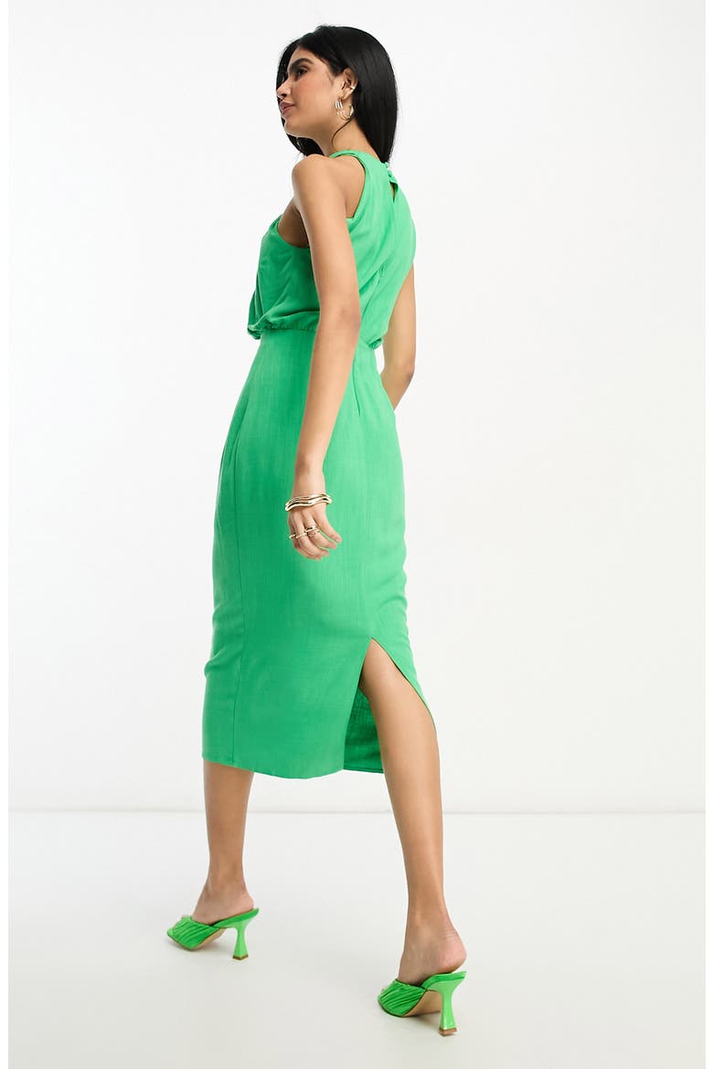 Halter Neck Dress, Alternate, color, MEDIUM GREEN