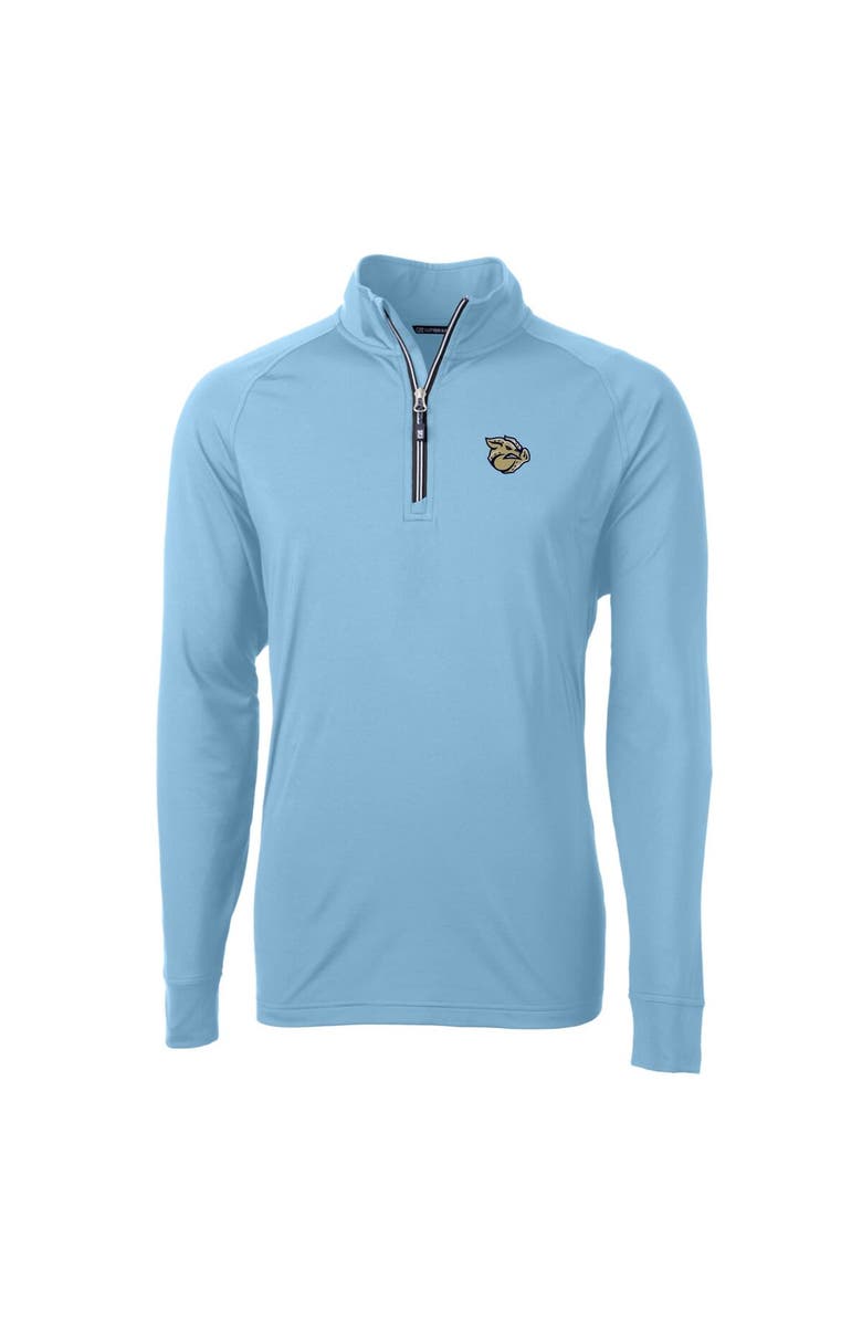 Cutter & Buck Men's Cutter & Buck  Powder Blue Lehigh Valley IronPigs Adapt Eco Knit Stretch Recycled Quarter-Zip Pullover, Alternate, color, 