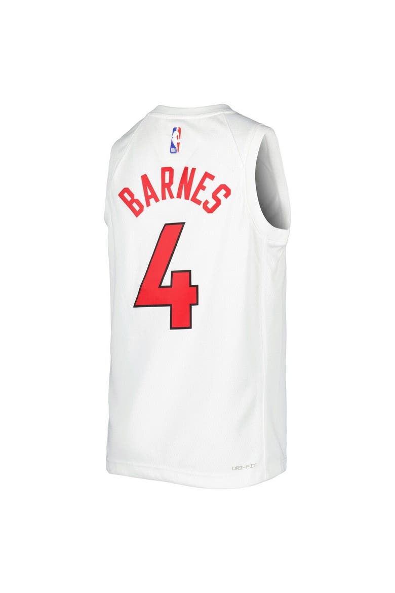 Youth Nike Scottie Barnes White Toronto Raptors Swingman Jersey - Association Edition, Alternate, color, White