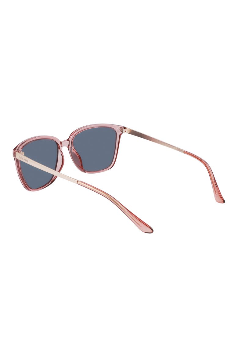 57mm Polarized Square Sunglasses, Alternate, color, PINK