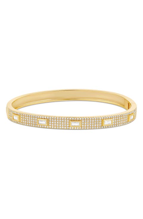 Baguette and Pavé Bangle