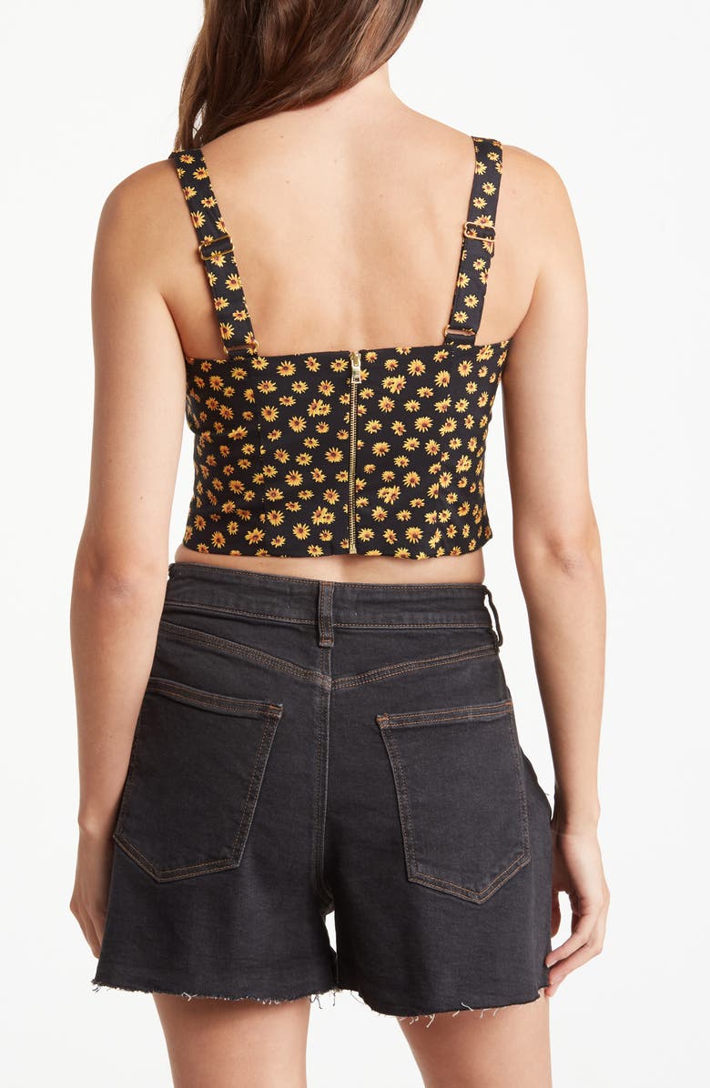WeWoreWhat Floral Corset Crop Top, Alternate, color, 