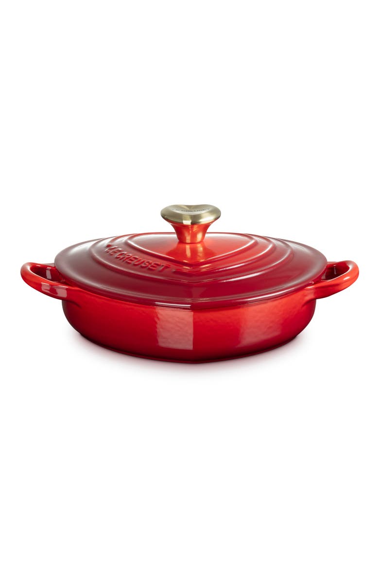 Signature Cast Iron Heart Cocotte, Alternate, color, CERISE