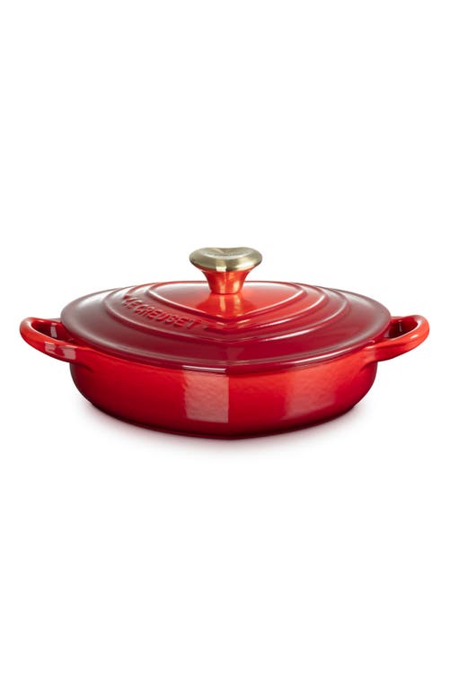 Le Creuset Signature Cast Iron Heart Cocotte In Cerise