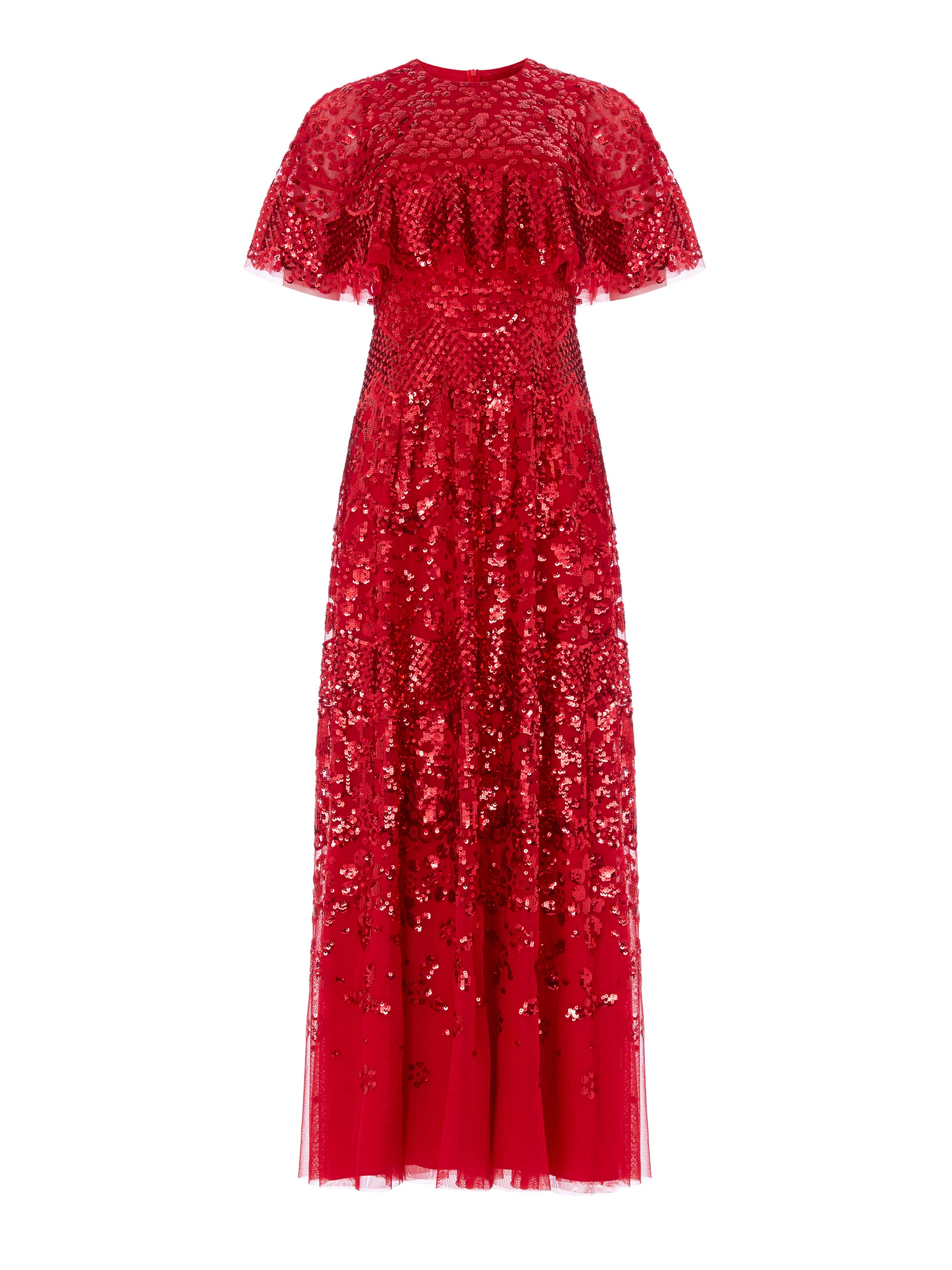 Needle & Thread Snowdrop Cape Embellished Maxi Dress (Women) | Nordstrom