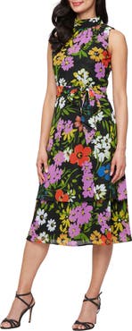SL FASHIONS Sleeveless Tiered Midi Dress