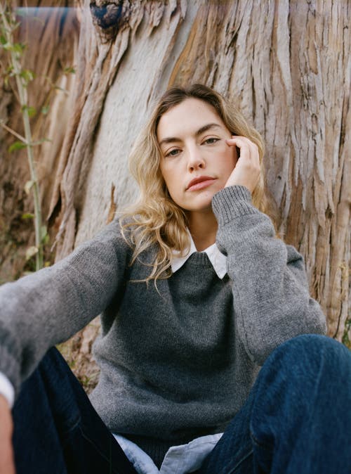 Vir Vita Finn Cashmere Sweater In Gray