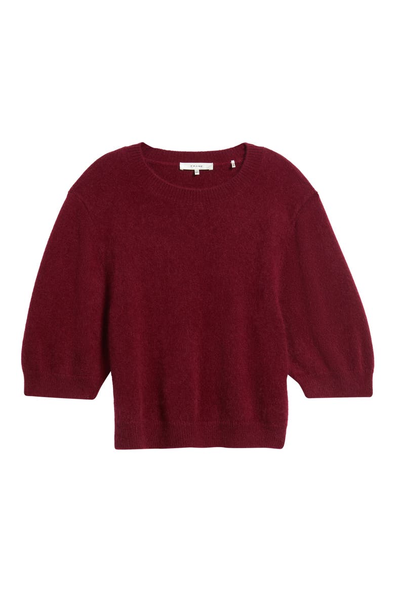 The Brushed Chalet Wool & Cashmere Sweater, Alternate, color, DEEP GARNET
