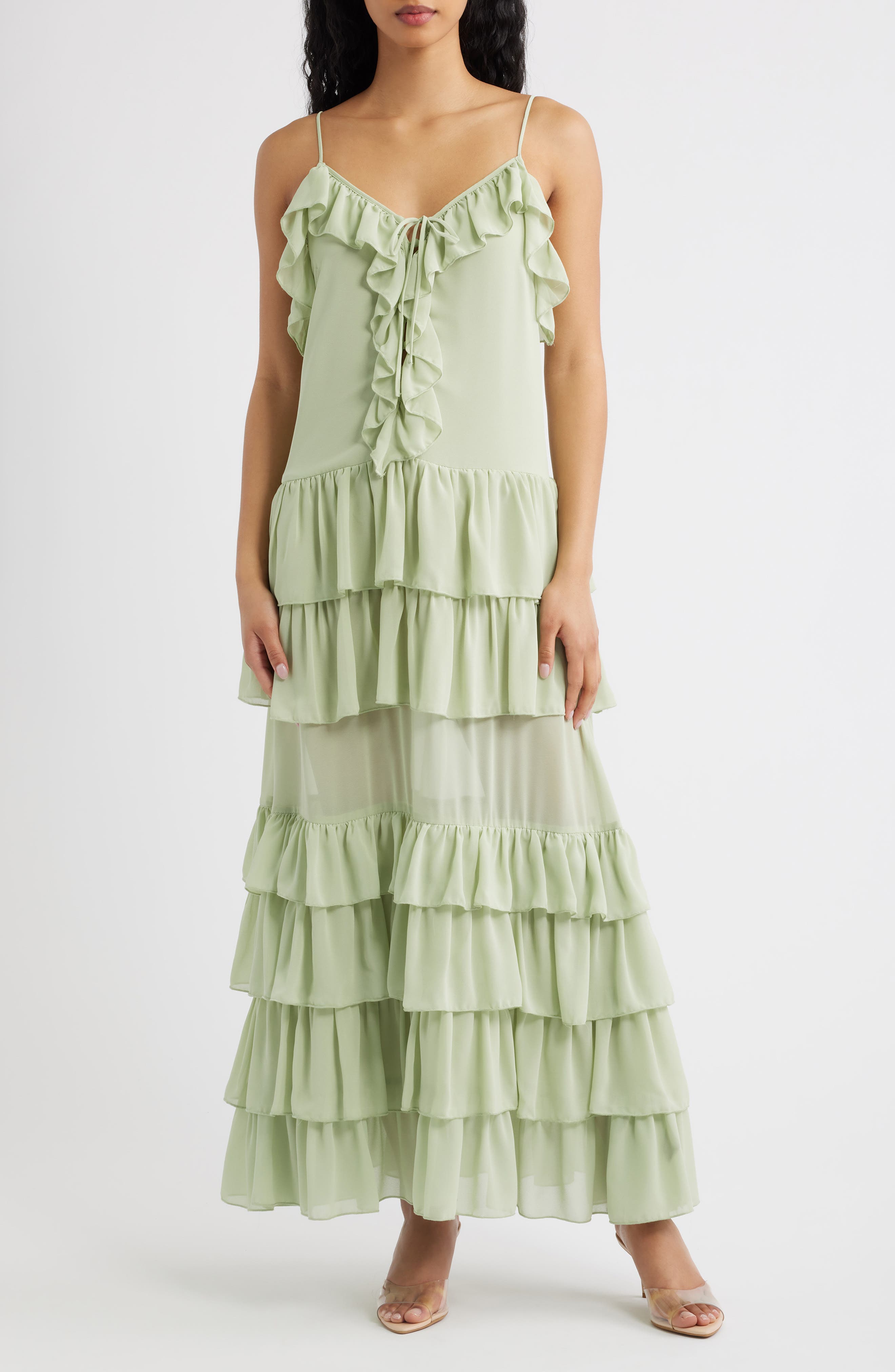 Orcadia Ruffle Maxi Dress