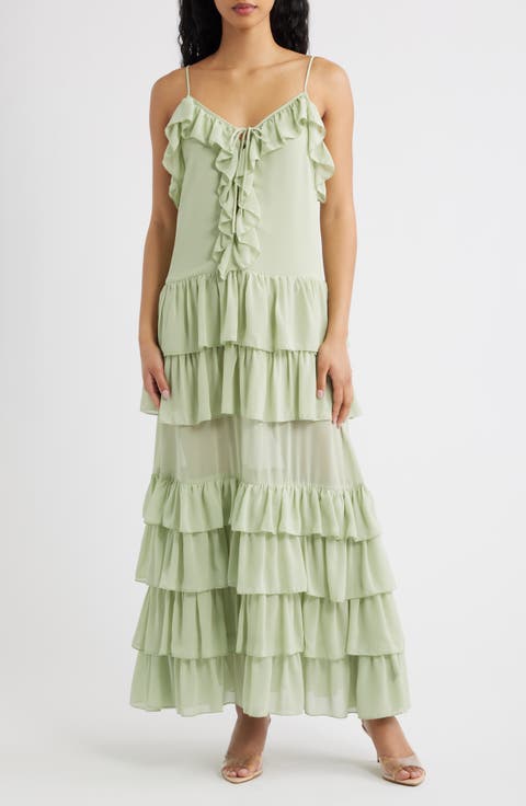 Orcadia Ruffle Maxi Dress