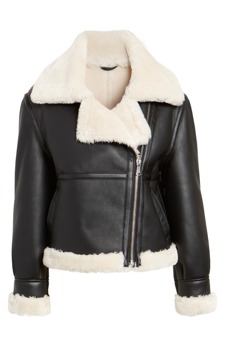 FRAME Faux Shearling Jacket, Alternate, color, 