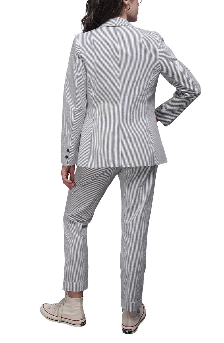 WILDFANG The Empower Seersucker Tux Blazer, Alternate, color, Navy/White