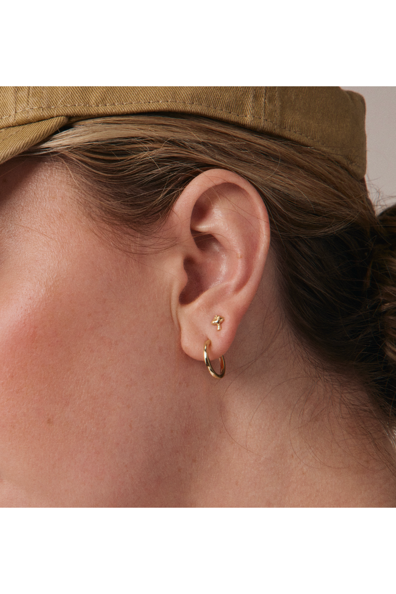 14K Yellow Gold Mushroom Stud, Alternate, color, Gold - Butterfly Back