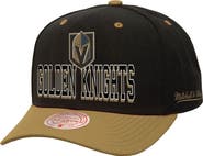 Mitchell & Ness Men's Mitchell & Ness Black/Gold Vegas Golden Knights Backside Script Two-Tone Pro Crown Adjustable Hat