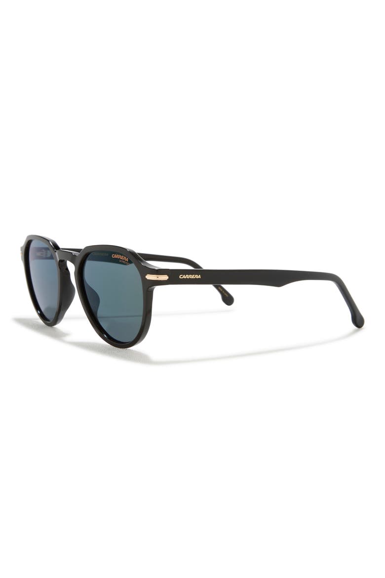 50mm Round Sunglasses, Alternate, color, BLACK