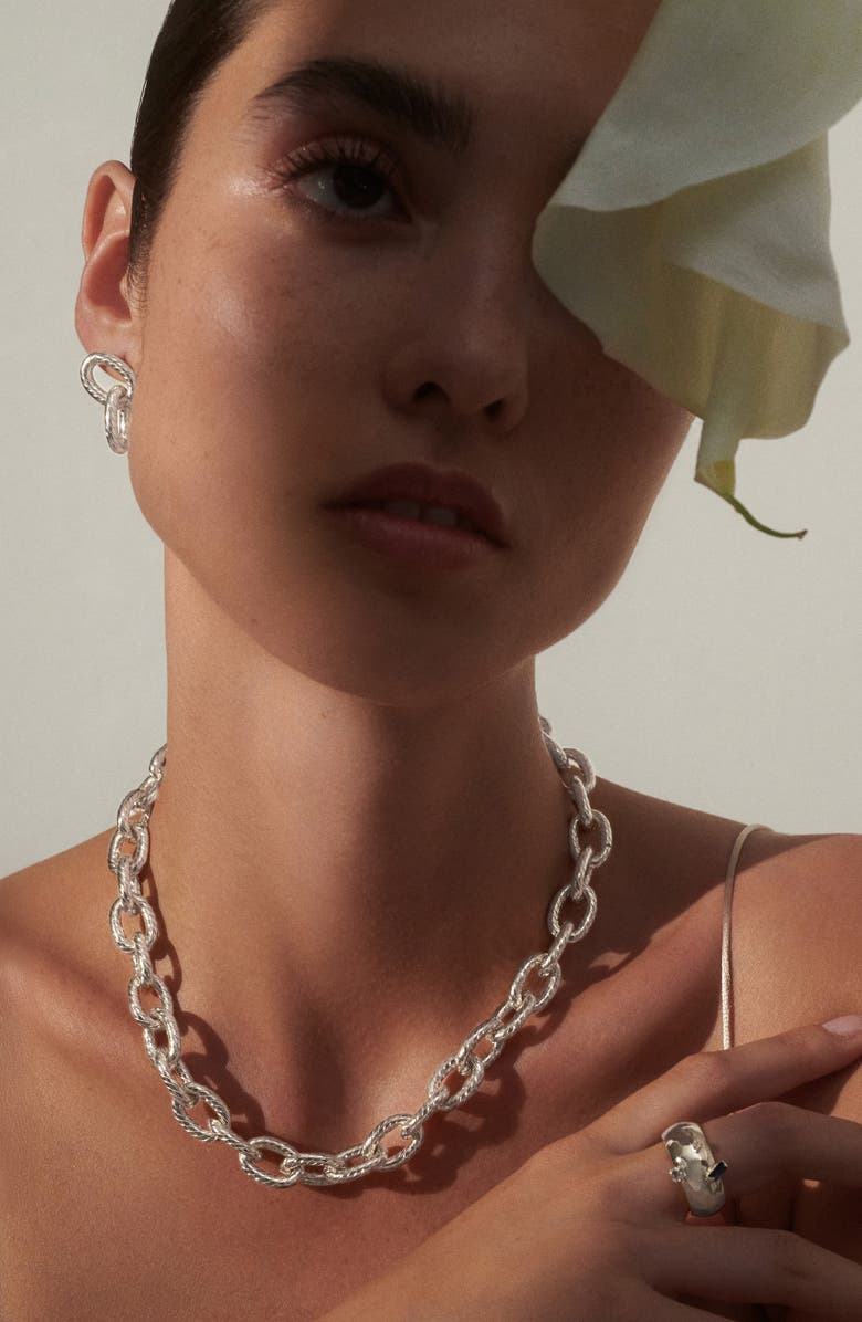 Lady Grey Tex Necklace, Alternate, color, Silver