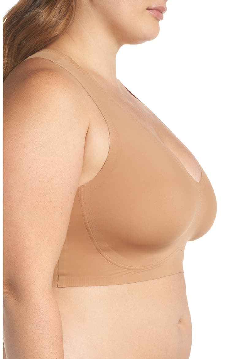 True & Co. True Body Lift V-Neck Racerback Bralette, Alternate, color, BRONZED