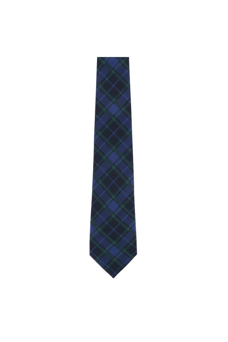 Ives Green and Navy Blackwatch Plaid Silk Necktie, Alternate, color, Green and Navy Plaid