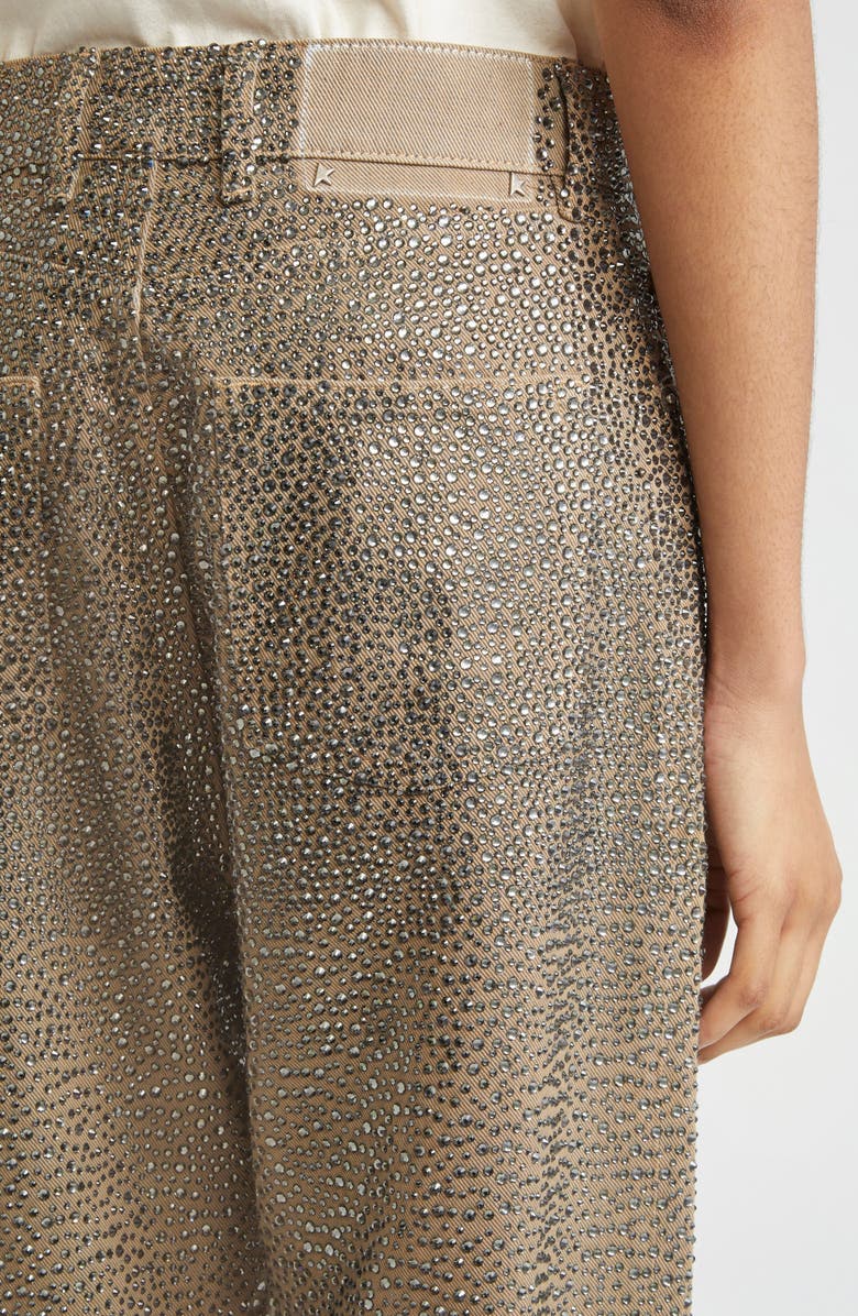 Golden Goose Journey Dégradé Crystal Embellished Jeans, Alternate, color, Pale Khaki