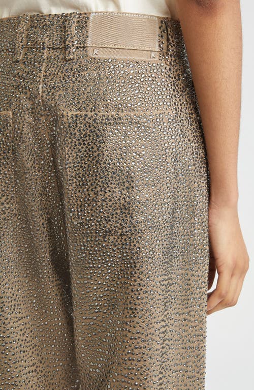 Golden Goose Straight-leg Pants With Gradient Crystal Embellishment In Multi