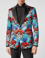 PHILIPP PLEIN Satin Blazer Lord Fit Love Tattoo Men