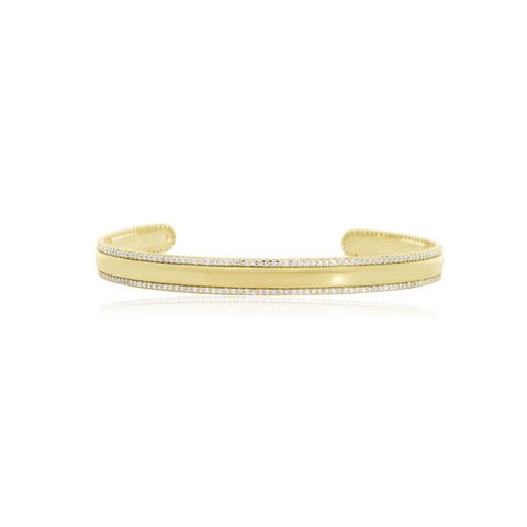 CZ Cuff Border Bangle