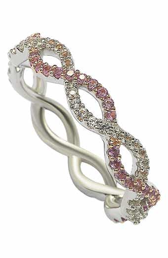 SUZY LEVIAN Pink Sapphire Crossover Band Ring
