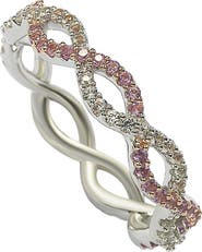 SUZY LEVIAN Pink Sapphire Crossover Band Ring
