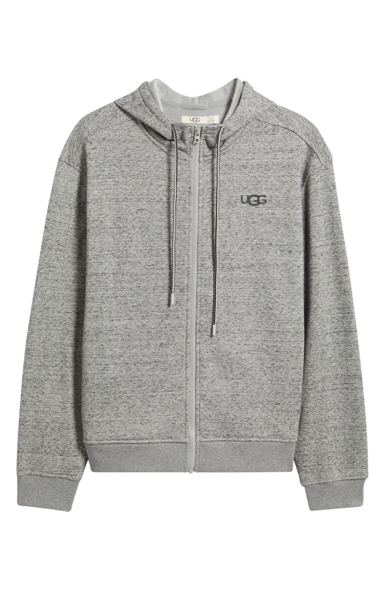 UGG<sup
®</sup
 Shiloh Fleece Zip Hoodie, Alternate, color, Grey Heather