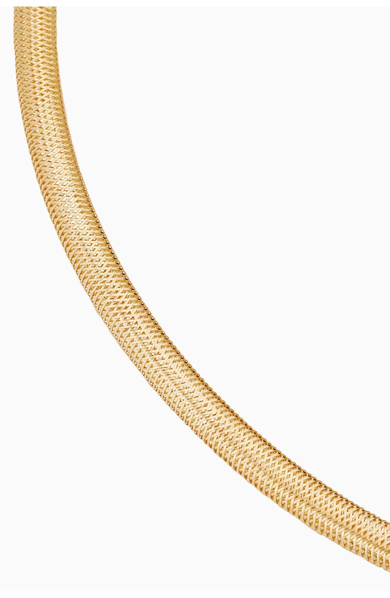 Oradina 14K Gold Mesh Glamour Necklace, Alternate, color, Yellow Gold