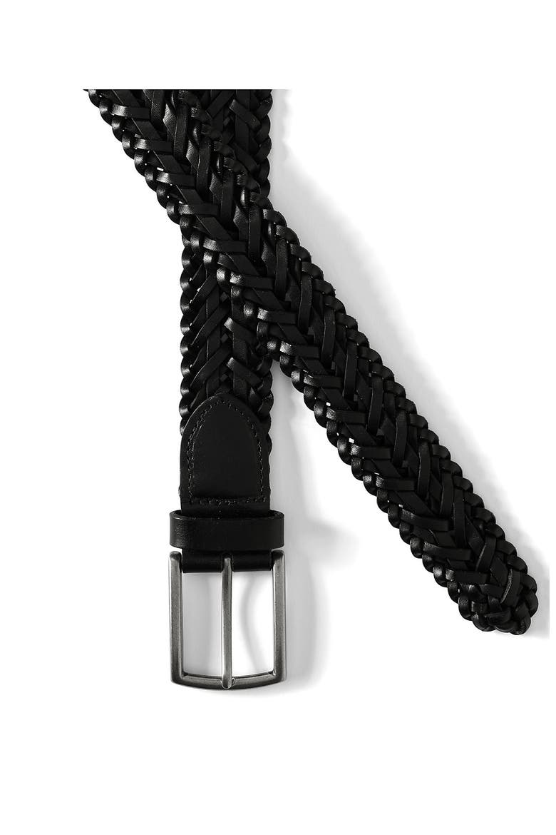 Leather Braid Belt, Alternate, color, Black
