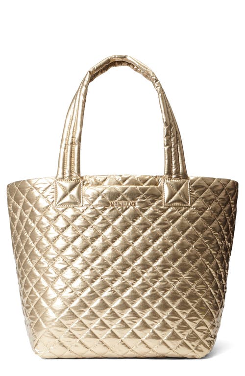 MZ Wallace Medium Metro Deluxe Tote in Antique Gold Metallic 