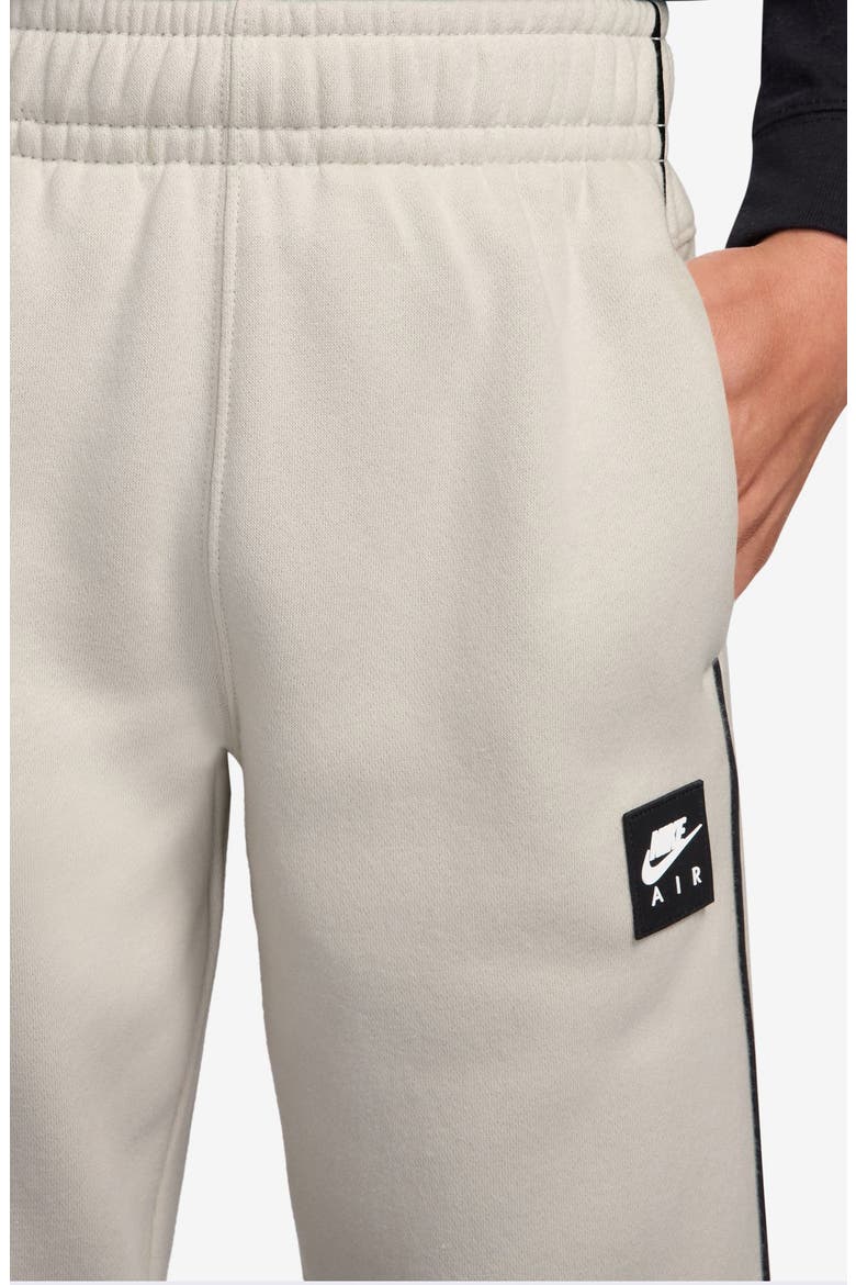 Kids' Air Fleece Joggers, Alternate, color, LIGHT BONE/ BLACK/ BLACK