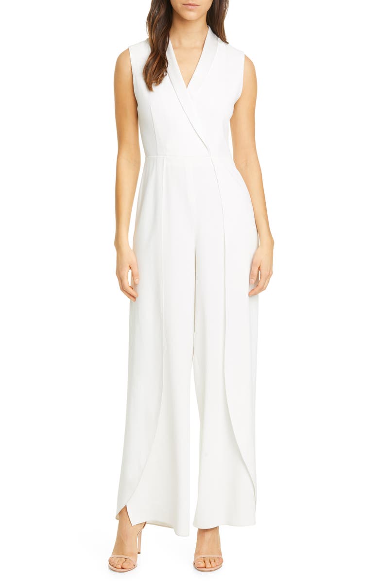 Alice + Olivia Bebe Shawl Collar Jumpsuit, Main, color, 