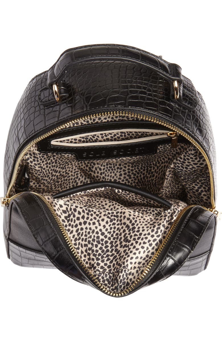 Sole Society Jamya Croc Embossed Faux Leather Backpack, Alternate, color,