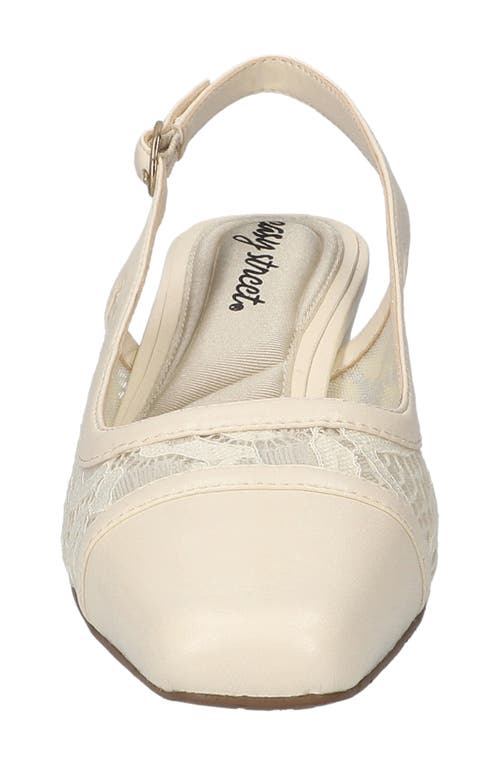 Easy Street Fortune Square Toe Slingback Pump In Multi